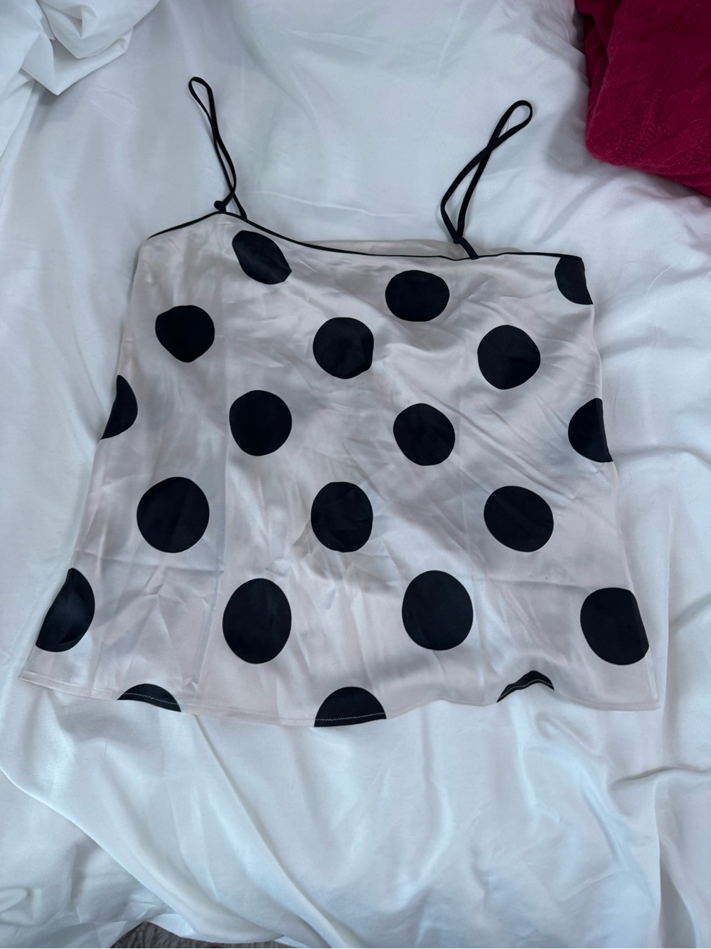 Victoria's Secret Black Polka Dot Satin Cami